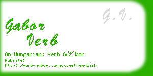 gabor verb business card